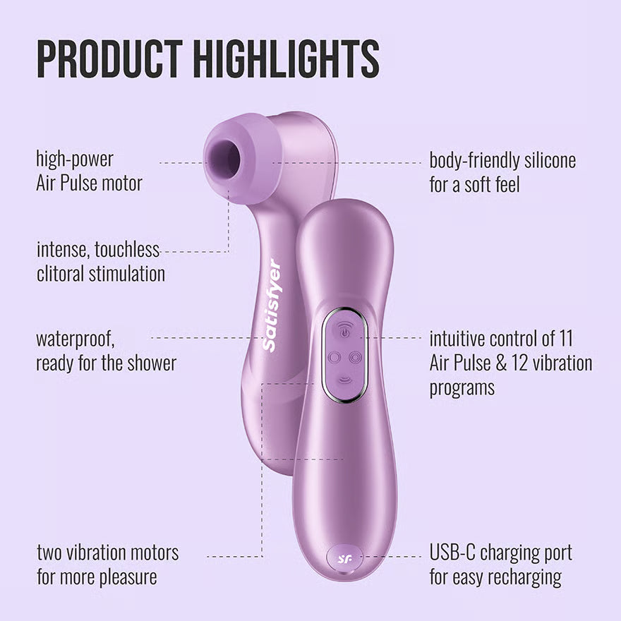 Satisfyer Pro 2 Generation 4 App-Controlled Clitoral Stimulator, Amethyst