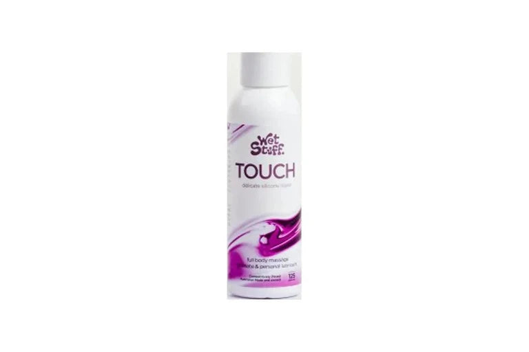 Wet Stuff Touch Silicone Lubricant 125g Disk Top
