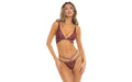 Lurex Dreams 2 Piece Lingerie Set with Gold Lurex Lace - S/M