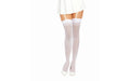 Dreamgirl Back Seam Sheer Thigh High Stockings White One Size
