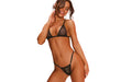 Wet Me Recycled Mesh Bra & Thong Set – Black