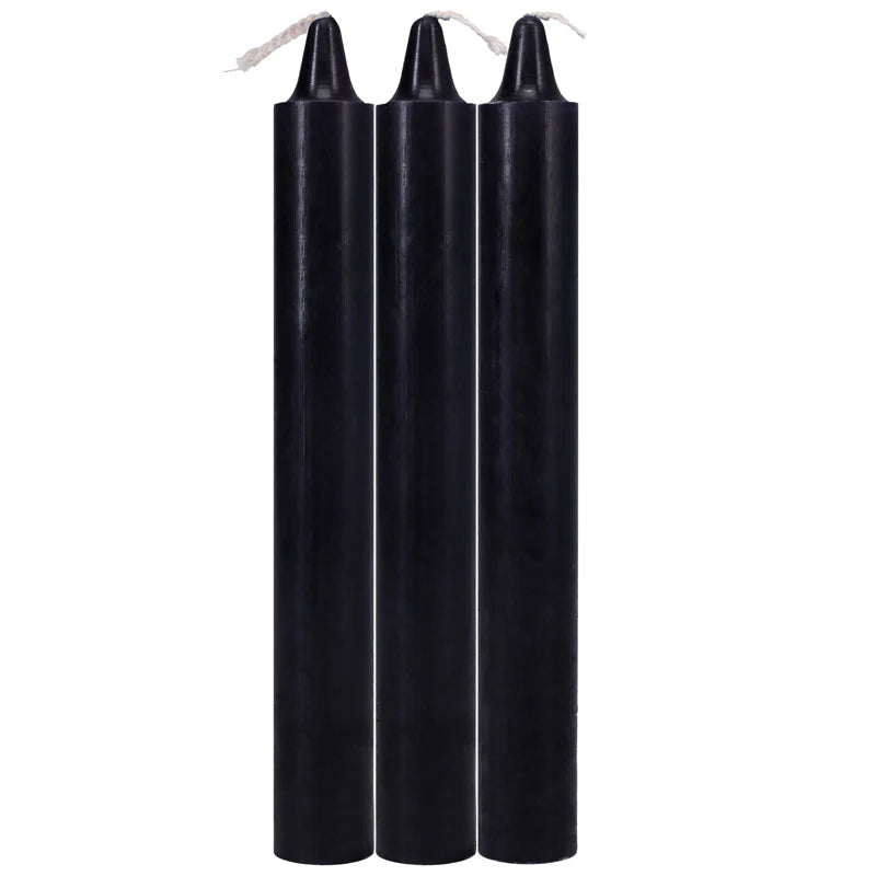 Doc Johnson Japanese Drip Candles Pack of 3 Black