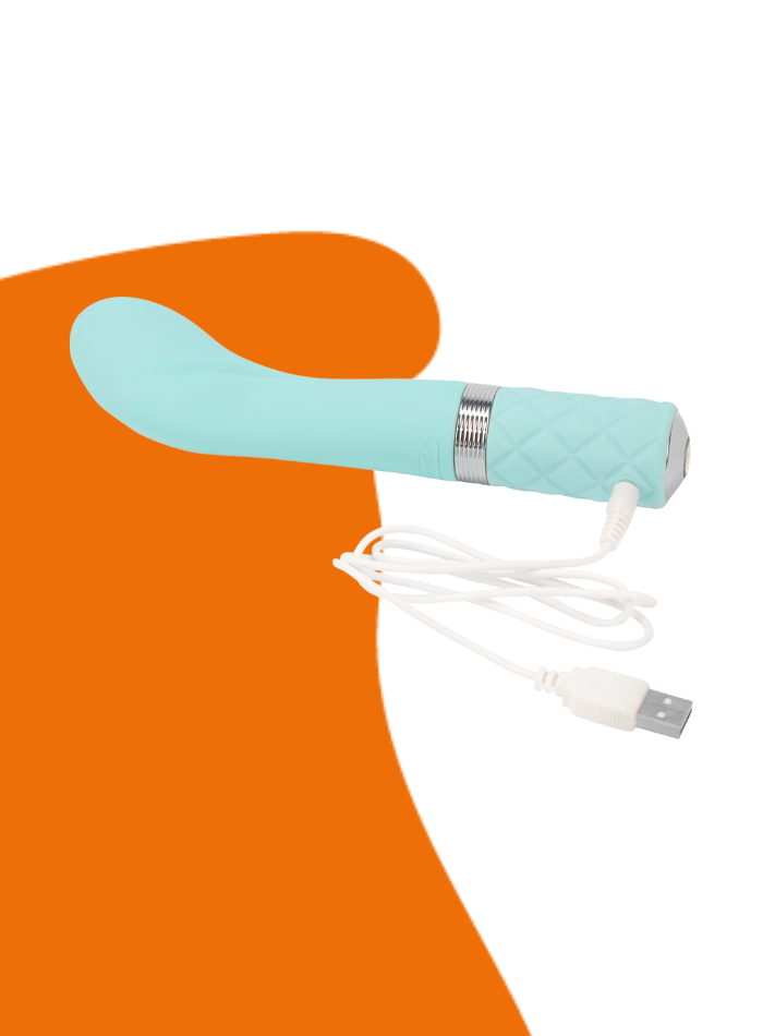 Pillow Talk SASSY G-Spot Vibrator - Swarovski Crystal Luxury Design Teal