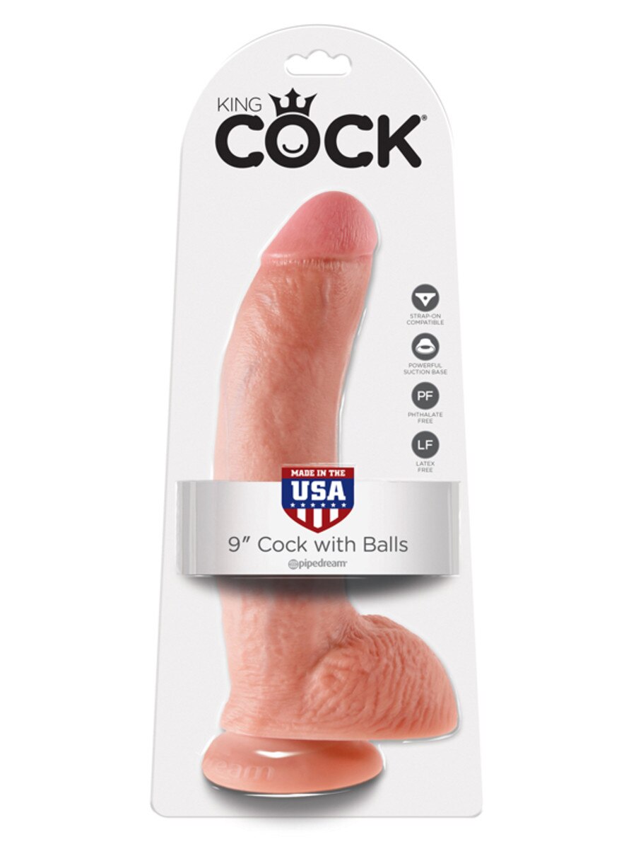 King Cock 9" Dildo with Balls