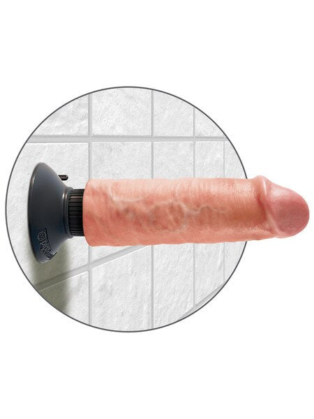 Pipedream King Cock 6 inch Vibrating Dildo with Posable Spine and Suction Cu