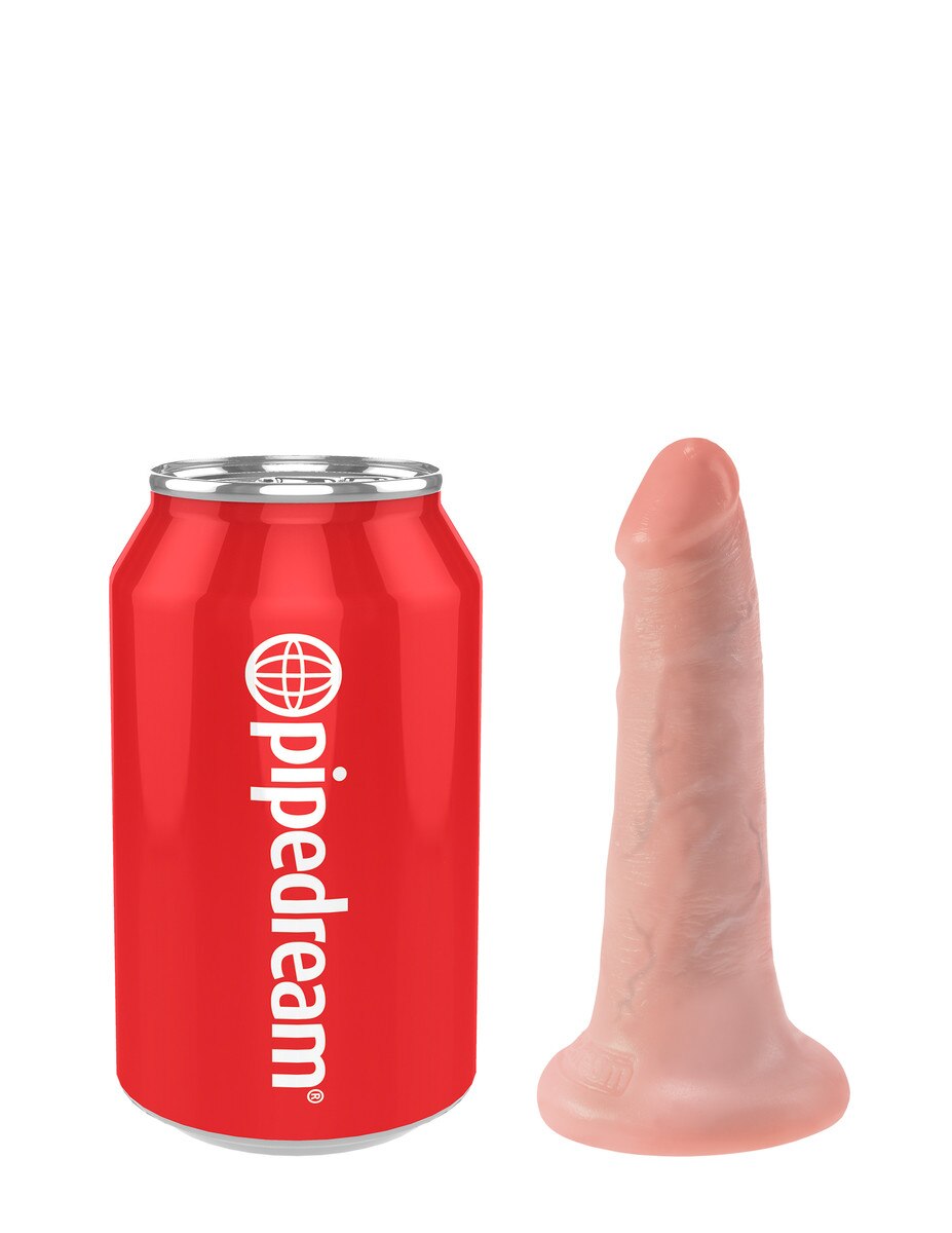 Pipedream King Cock Tapered Realistic Dildo with Suction Cup Mount Base 5 inch Flesh