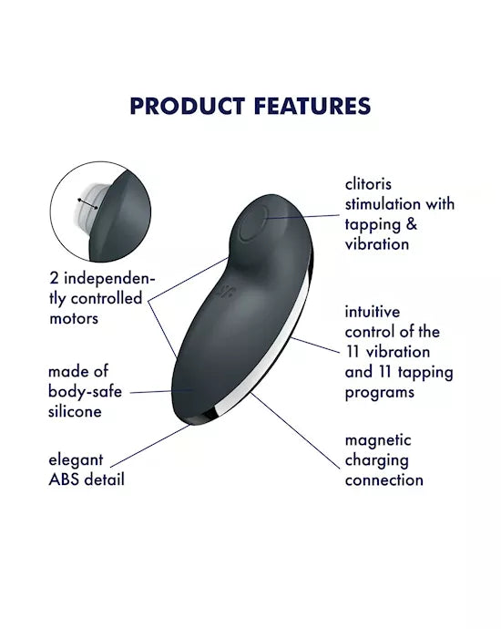 Satisfyer Tap and Climax 2 Black