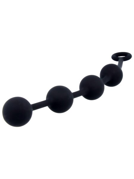 EXCITE Large Silicone Anal Beads Black