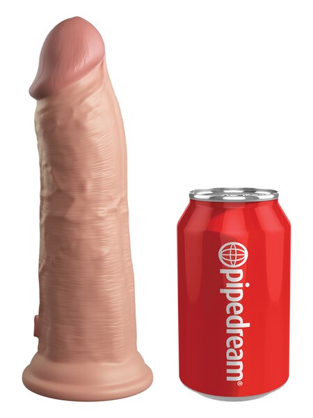 King Cock Elite 8 in. Vibrating Silicone Dual Density Cock Light