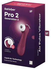 Satisfyer Pro 2 Generation 3 – Wine Red Air Pulse Stimulator