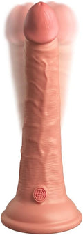 King Cock Elite 8 in. Vibrating Silicone Dual Density Cock Light