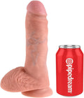 King Cock 8" with Balls Flesh