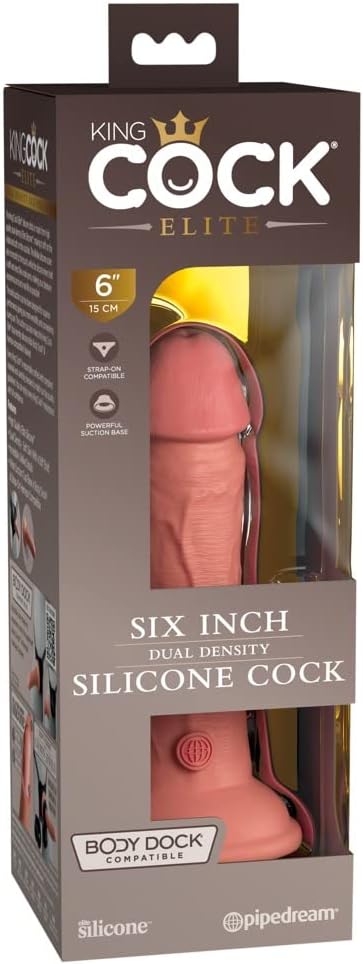 King Cock Elite 6 in. Silicone Dual Density Cock Light