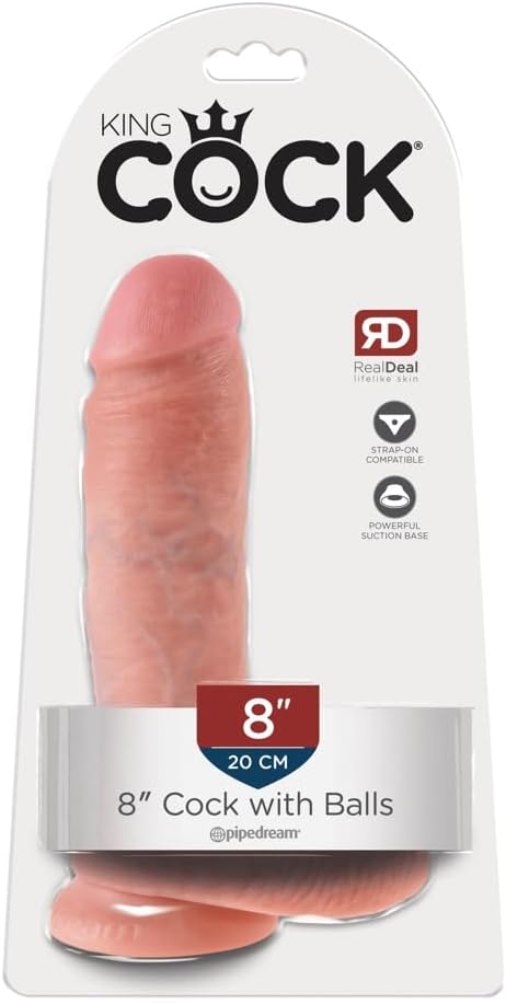 King Cock 8" with Balls Flesh