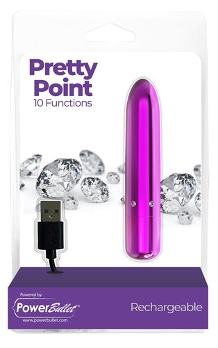 PowerBullet Pretty Point Bullet Vibrator – Purple