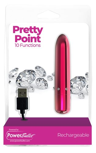 PowerBullet Pretty Point Bullet Vibrator – Pink