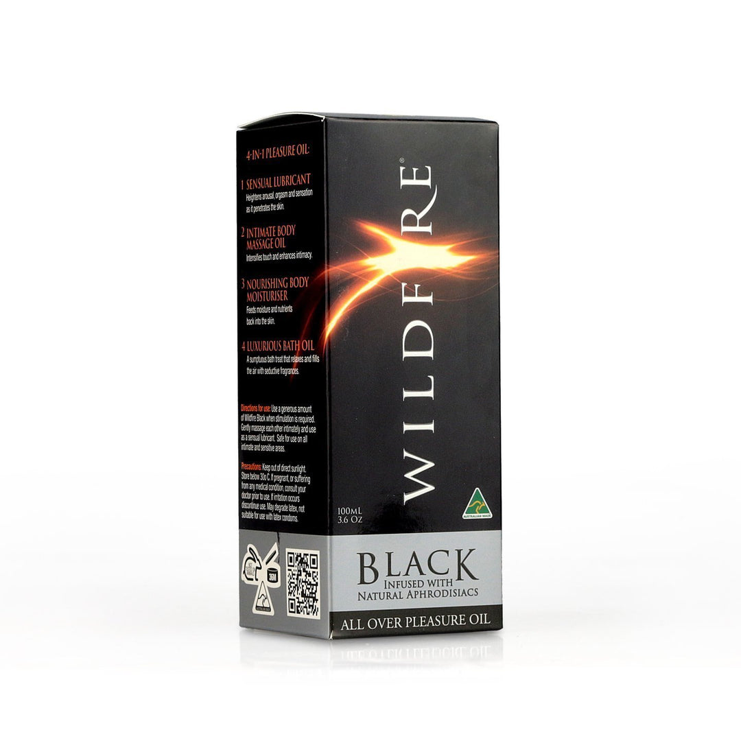Wildfire BLACK 4 in 1 Pleasure Oil Double Strength Aphrodisiac Massage Oil 100ml