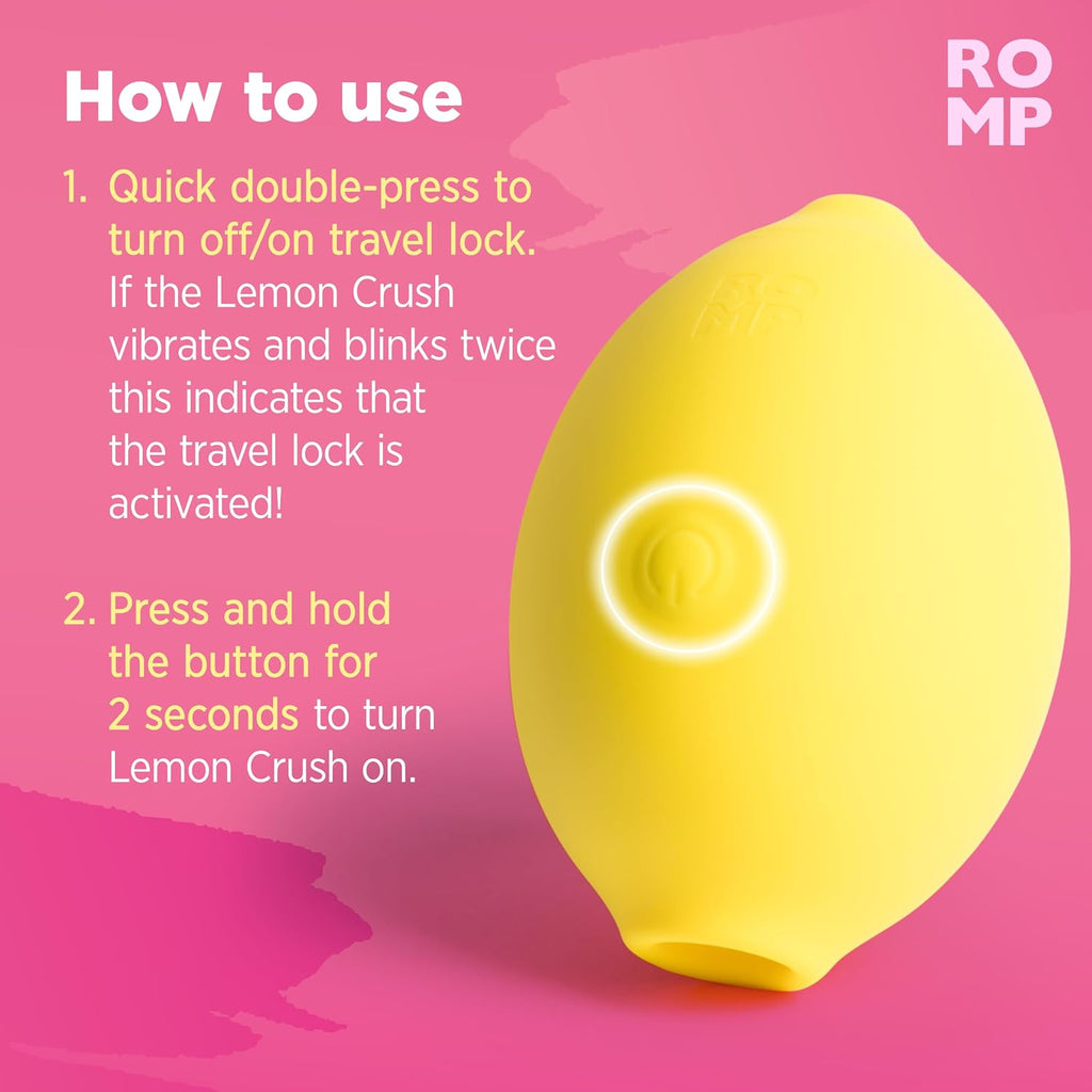 Romp Lemon Crush | Pleasure Air Clitoral Stimulator | Yellow