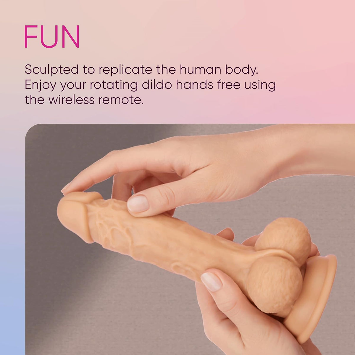 Femme Funn Vortex Turbo Baller Rotating Realistic Dildo Vibrator with Wireless Remote Control