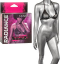 Radiance Plus Size Black Triangle Bikini Top with Rhinestones