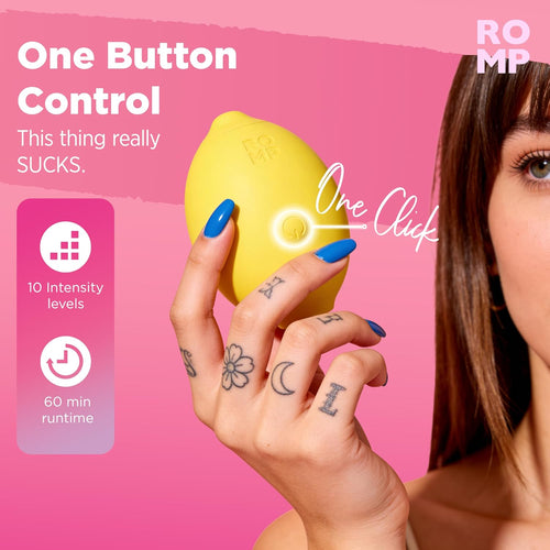 Romp Lemon Crush | Pleasure Air Clitoral Stimulator | Yellow