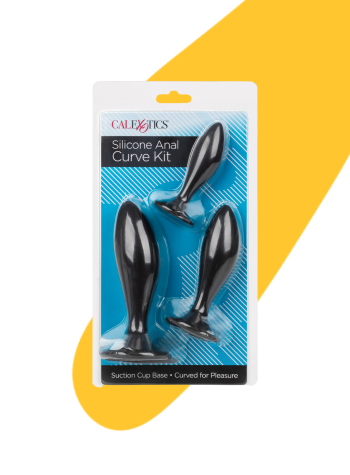 CaleXOtics SILICONE ANAL CURVE KIT with suction base