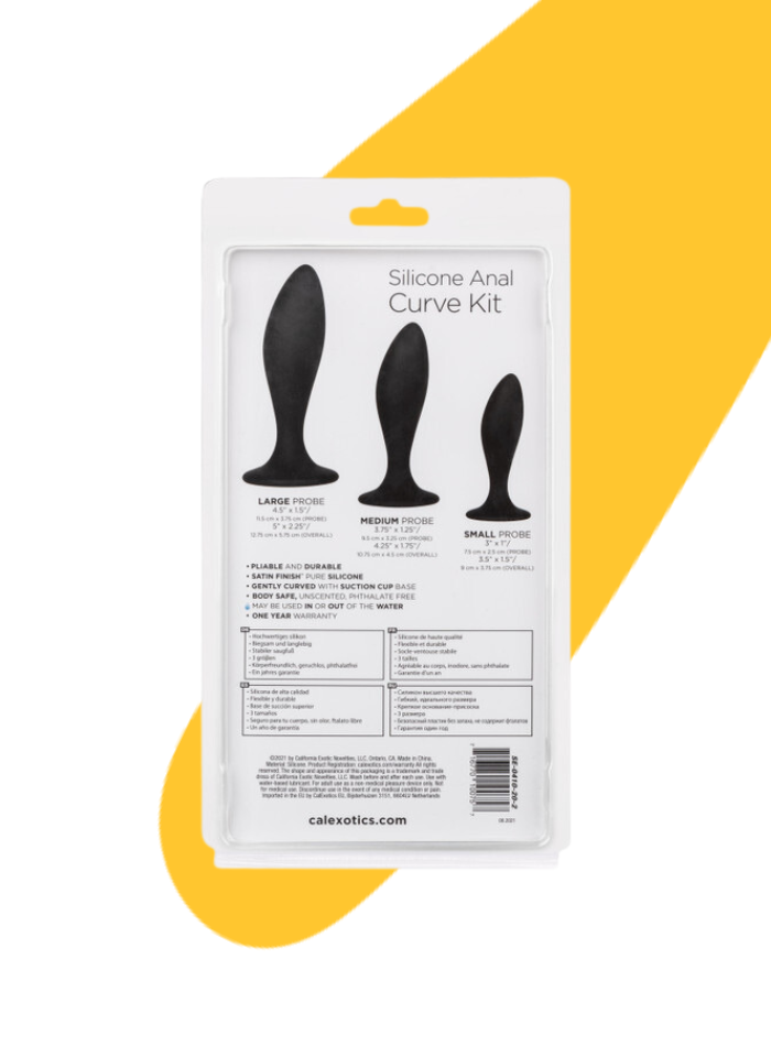 CaleXOtics SILICONE ANAL CURVE KIT with suction base