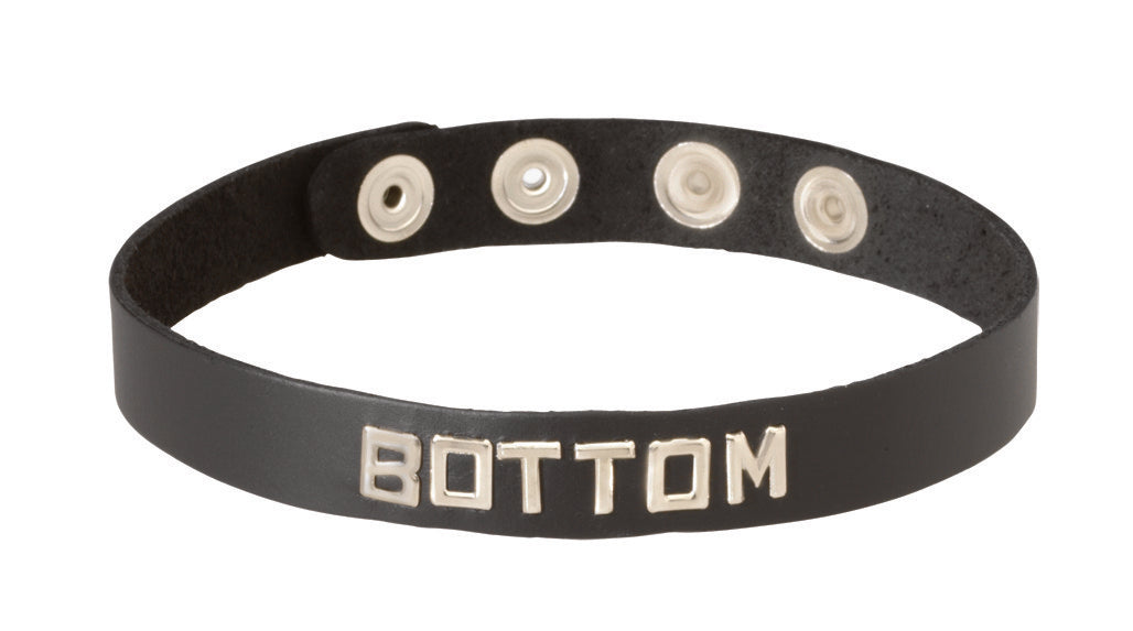 Spartacus Wordband Leather Collar – BOTTOM