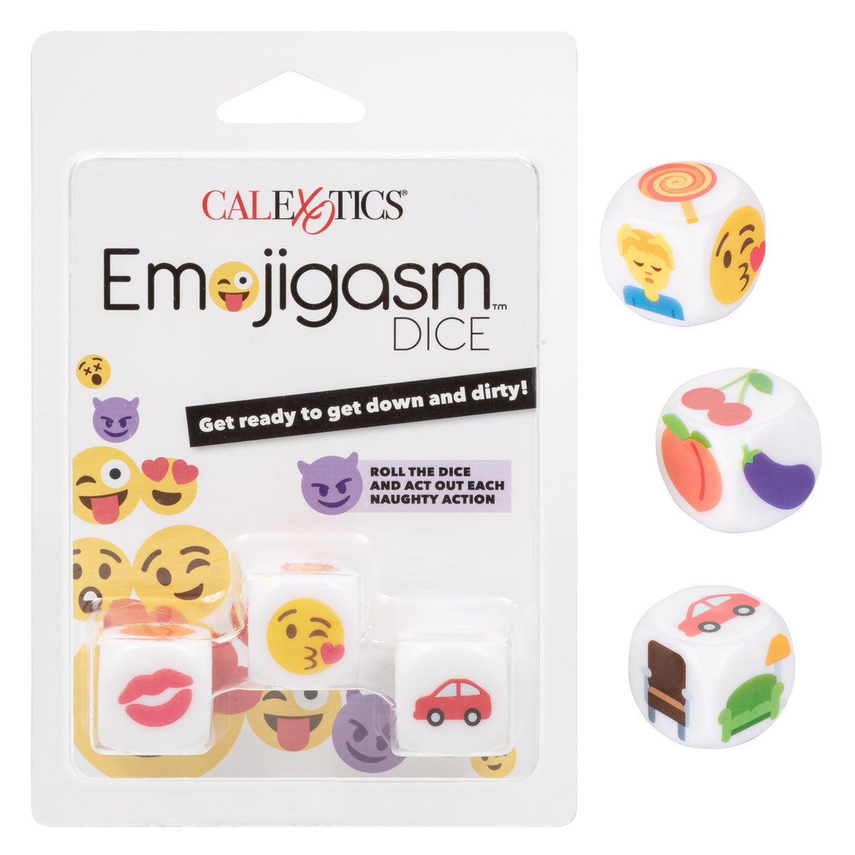 CalExotics Emojigasm Emoji Dice Game for Couples