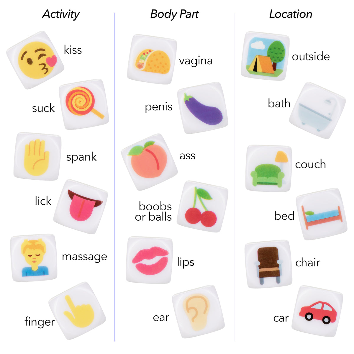 CalExotics Emojigasm Emoji Dice Game for Couples