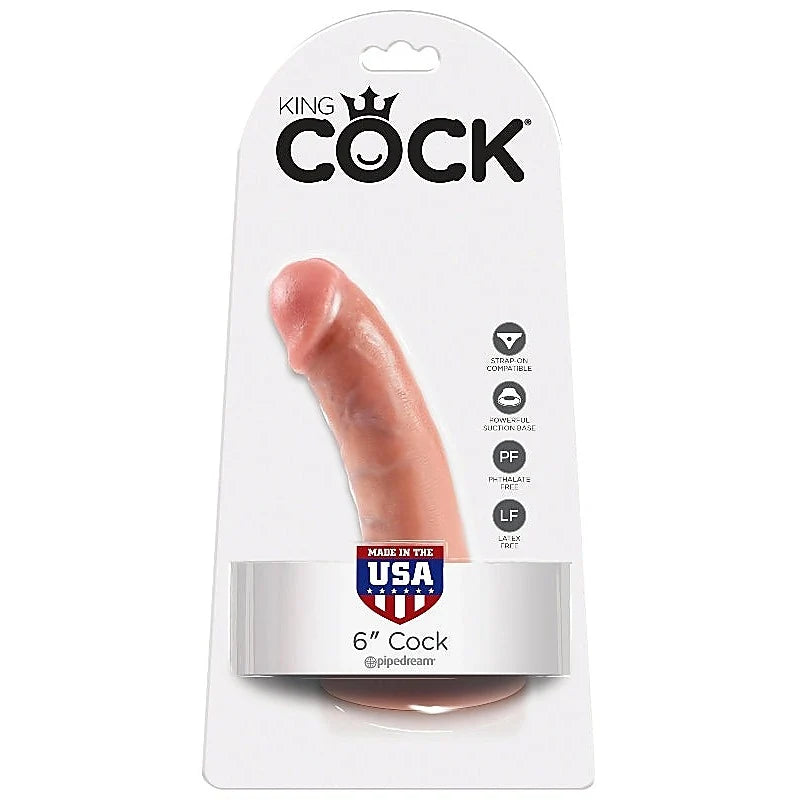 King Cock 6-Inch Dildo Without Balls – Flesh