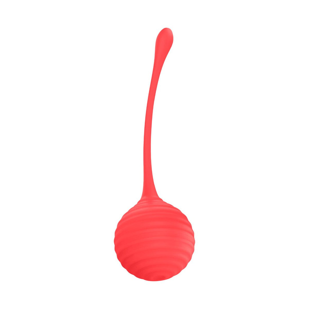 Luv Inc KG88 Ribbed Silicone Kegel Balls 2-Piece Set | Coral
