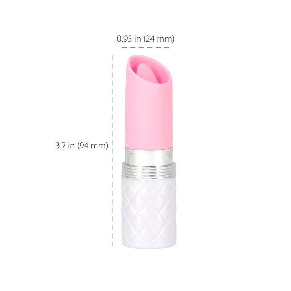 Pillow Talk LUSTY Swarovski crystal mini lipstick clitoral vibrator with flickering tongue