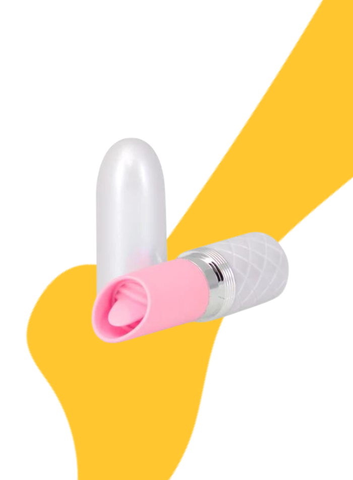Pillow Talk LUSTY Swarovski crystal mini lipstick clitoral vibrator with flickering tongue