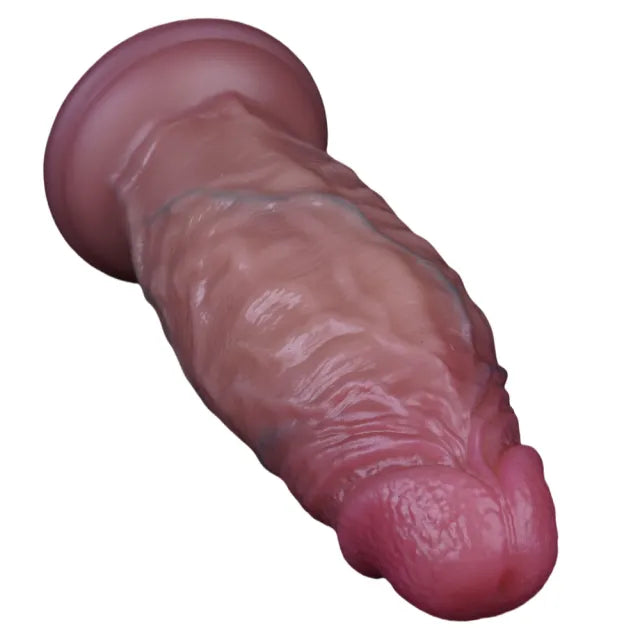 Realistic Silicone Dildo with Suction Cup – Flesh 19.5cm
