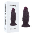 Realistic Silicone Dildo with Suction Cup – Dark Brown 19.5cm