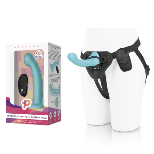 Pegasus 6" Ripple P-Spot and G Spot Peg Sage
