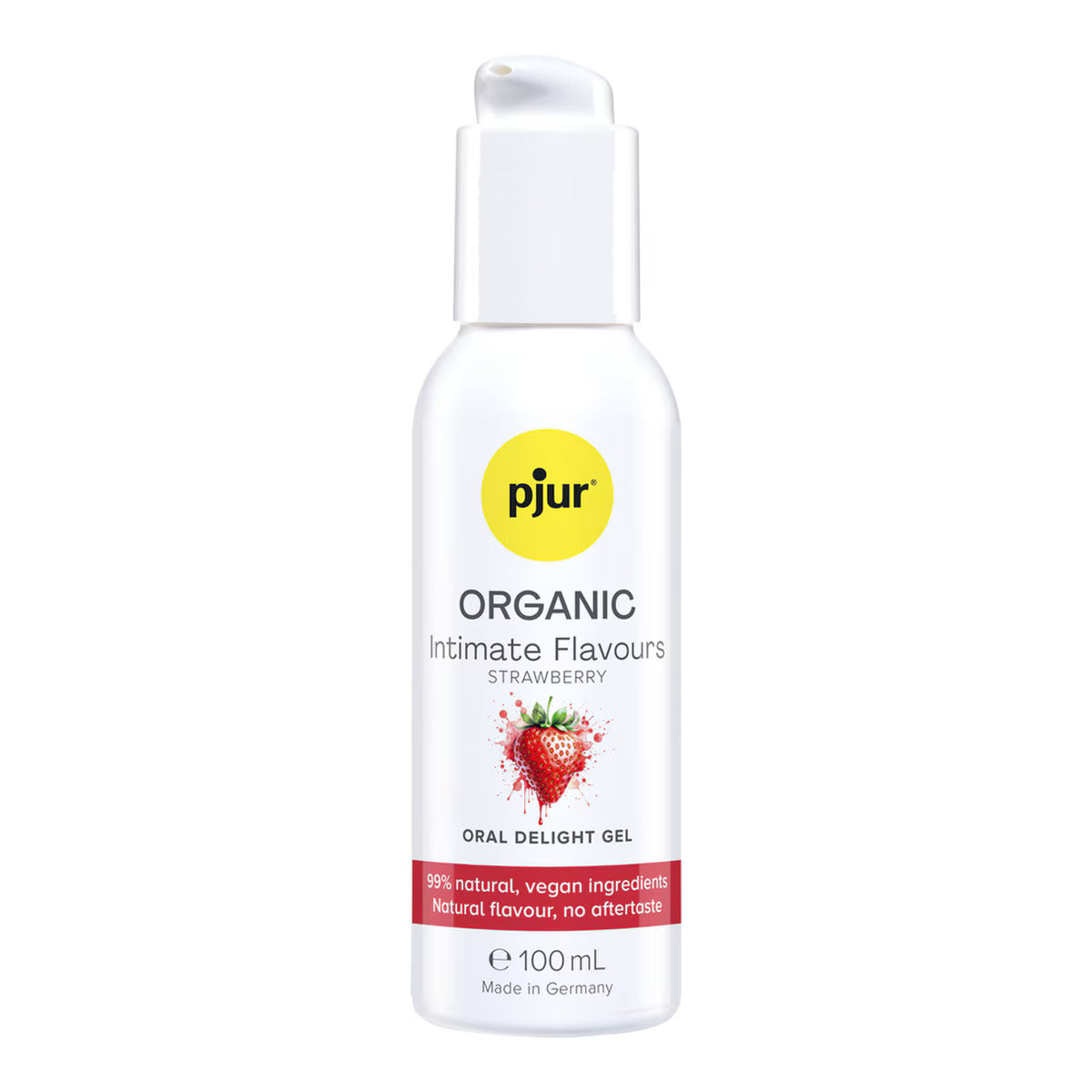 pjur Organic Strawberry Oral Delight Gel 100ml bottle