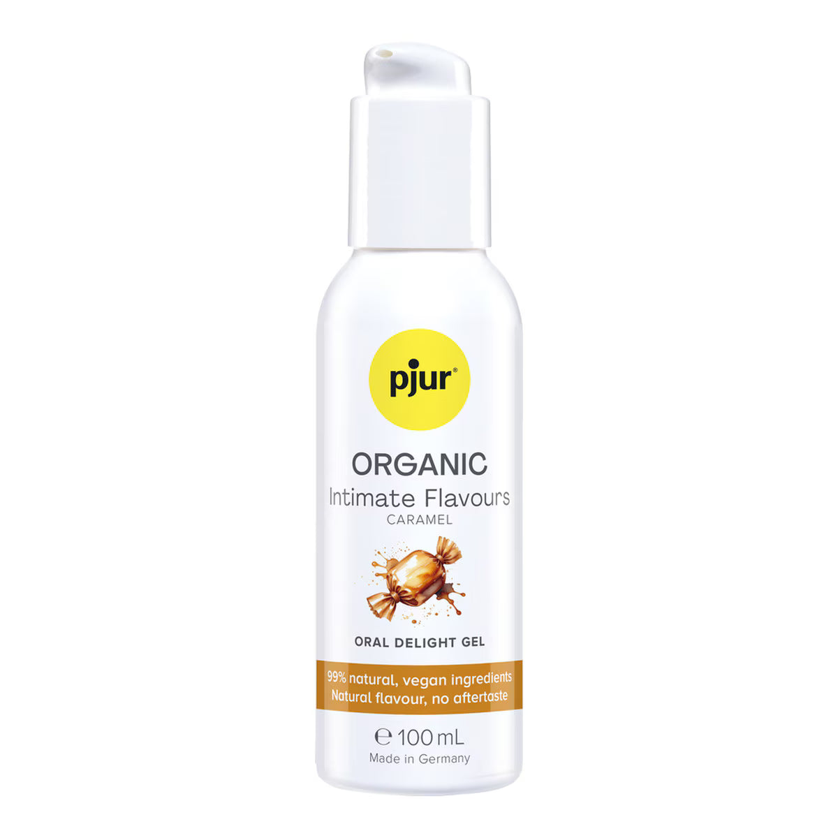 pjur Organic Caramel Oral Delight Gel 100ml bottle