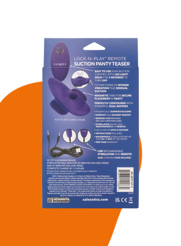 CaleXOtics Lock-N-Play REMOTE SUCTION PANTY TEASER 