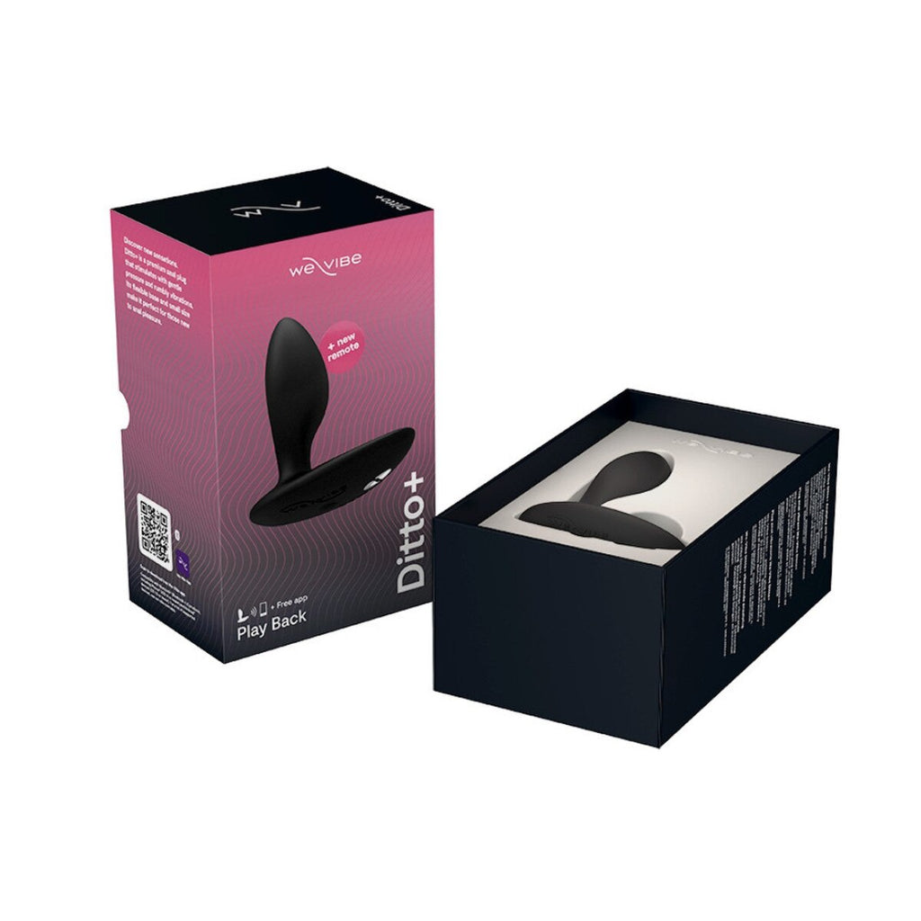 We-Vibe Ditto + Black - App Controlled Vibrating Butt Plug