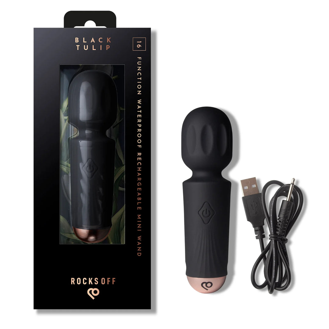 Rechargeable Mini Wand - Black Tulip