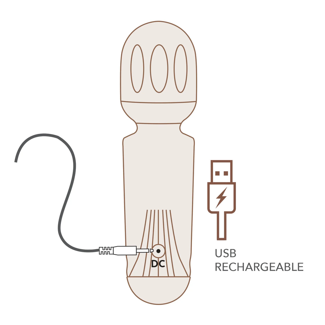Rechargeable Mini Wand - Black Tulip