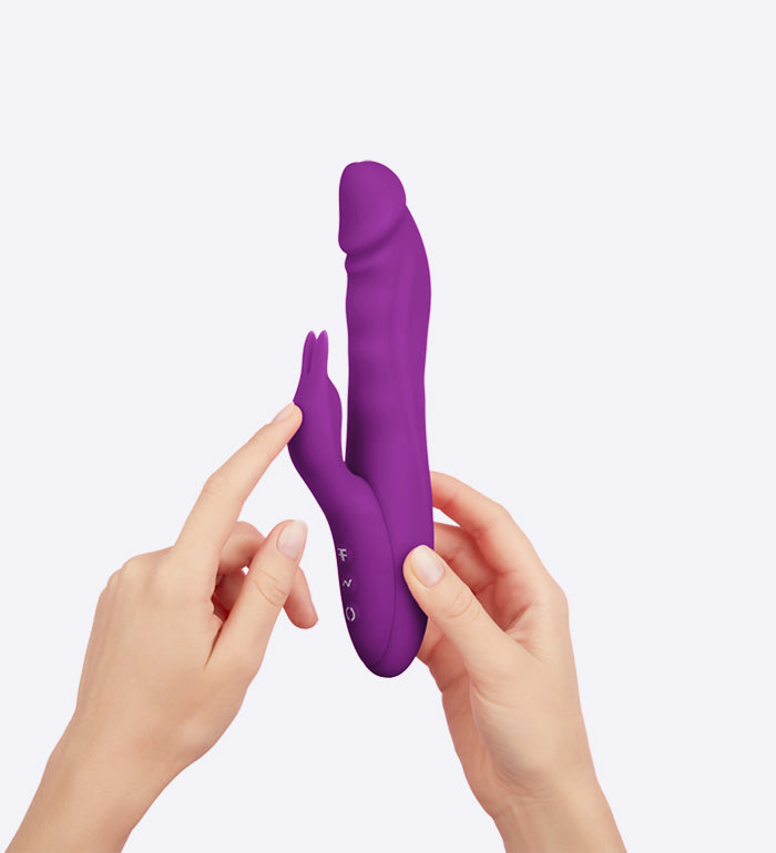 FemmeFunn Booster Rabbit Rotating Vibrator - Purple/Pink