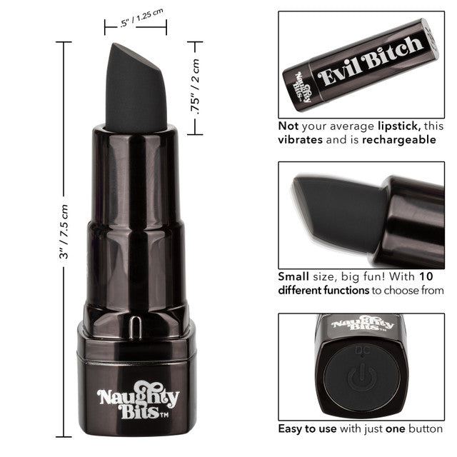 Naughty Bits EVIL BITCH Lipstick Vibrator