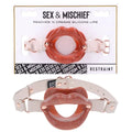 Sex & Mischief Peaches 'n CreaMe Silicone Lips Gag – Peach | BDSM Mouth Gag