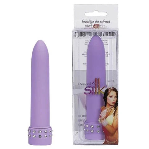 Diamond Silk Short Vibrator Purple