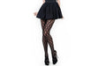 Geo Jacquard Fishnet Tights Black
