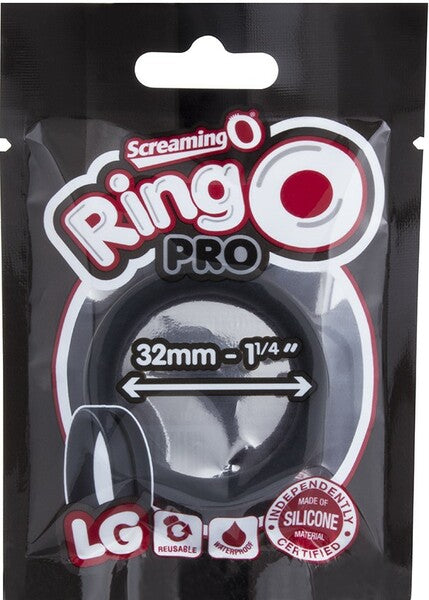 Ring O Pro LG Black - Premium Large Silicone Cockring