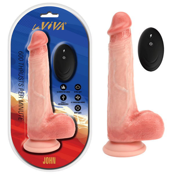 Aussie Dong John Thrusting Vibrating Dildo – Flesh